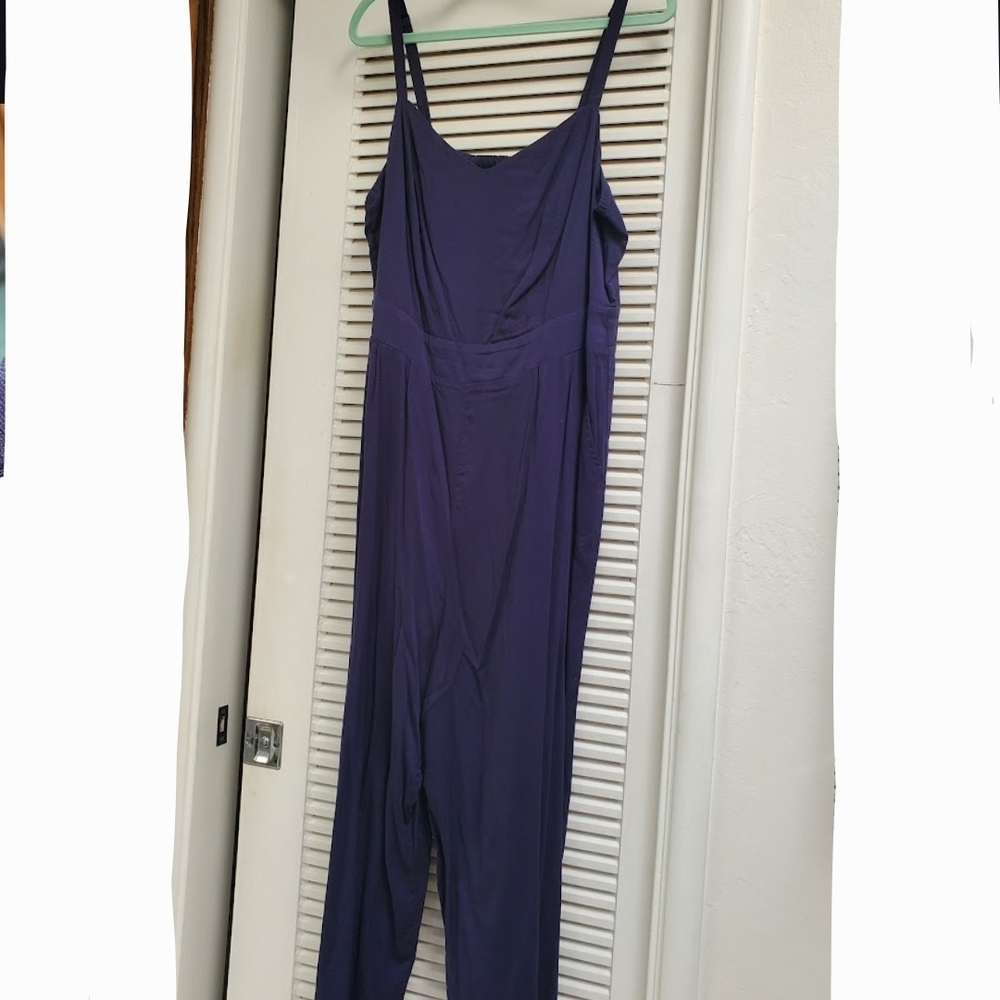TORRID Purple Wide Leg Jumpsuit Romper with Spaghetti  Straps